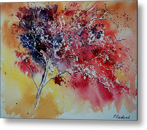 Tree Metal Print featuring the painting Watercolor 901181 by Pol Ledent