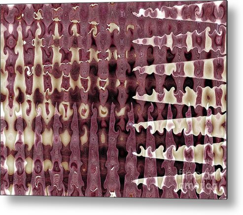 Abstract Metal Print featuring the digital art Wax Sine by Ronald Bissett