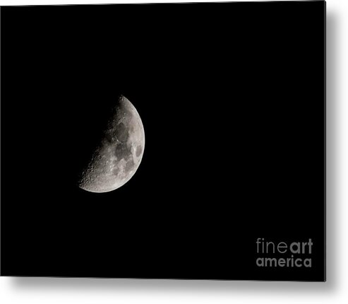 Moon Metal Print featuring the photograph Waxing Crescent by David Bearden