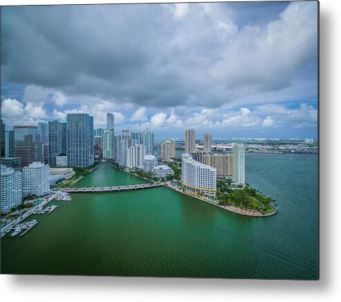 Background Metal Print featuring the photograph Welcome to Miami by Evgeny Vasenev