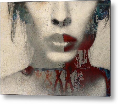 Woman Metal Print featuring the digital art Were All Alone by Paul Lovering