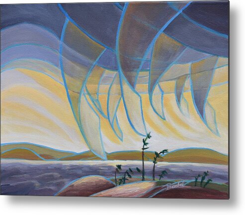 Barbel Smith Metal Print featuring the painting Wind and Rain by Barbel Smith
