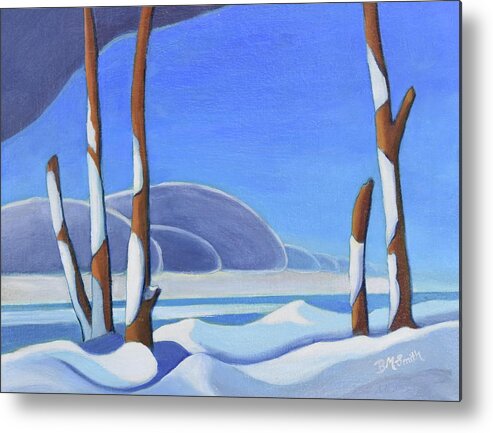 Group Of Seven Metal Print featuring the painting Winter Solace II by Barbel Smith