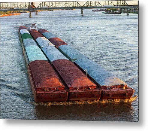 Mississippi River Metal Print featuring the photograph Working the River by Holly Ross