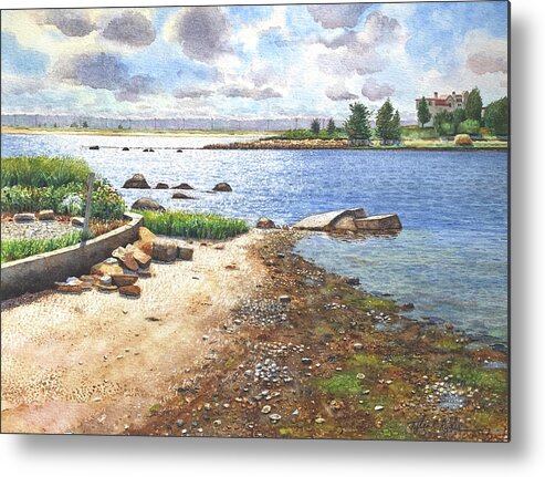  Metal Print featuring the painting Crab Rock, Low Tide by Tyler Ryder