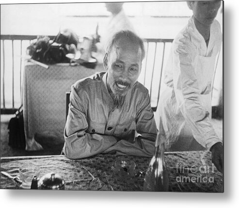 Chinese Culture Metal Print featuring the photograph Ho Chi Minh #1 by Bettmann