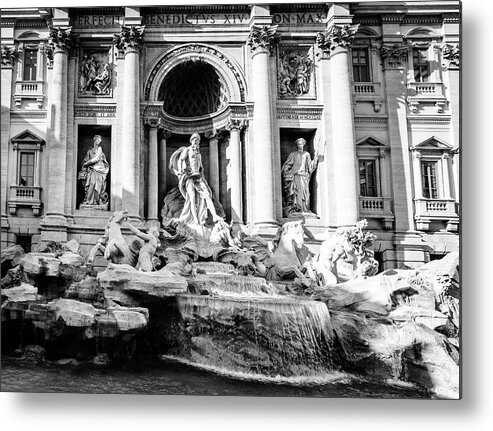 Baroque Metal Print featuring the photograph Trevi Fountain in Rome #1 by Alexey Stiop