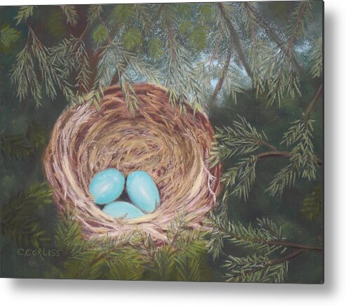 Eggs Metal Print featuring the pastel Triplets #1 by Carol Corliss