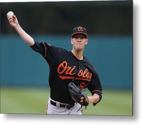 American League Baseball Metal Print featuring the photograph Baltimore Orioles V Detroit Tigers by Leon Halip