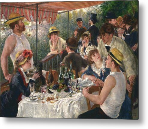 Impressionism Metal Print featuring the painting Luncheon Of The Boating Party by Pierre-auguste Renoir