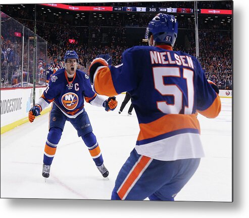 Playoffs Metal Print featuring the photograph Florida Panthers V New York Islanders - #17 by Bruce Bennett