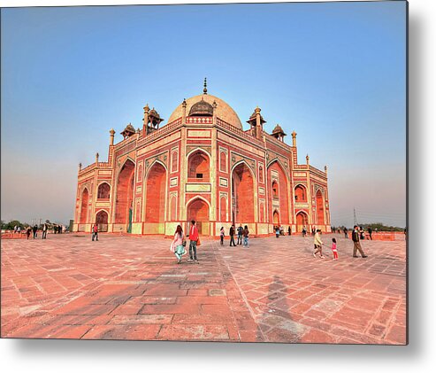 Arch Metal Print featuring the photograph Humayuns Tomb, New Delhi #2 by Mukul Banerjee Photography