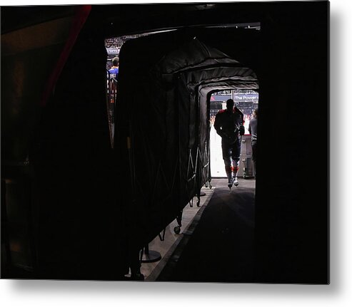 Following Metal Print featuring the photograph Florida Panthers V New York Islanders - #22 by Bruce Bennett