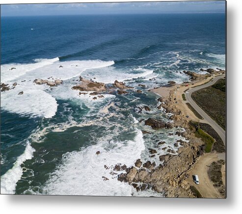 Landscapeaerial Metal Print featuring the photograph Powerful Swells From The Pacific Ocean #4 by Ethan Daniels