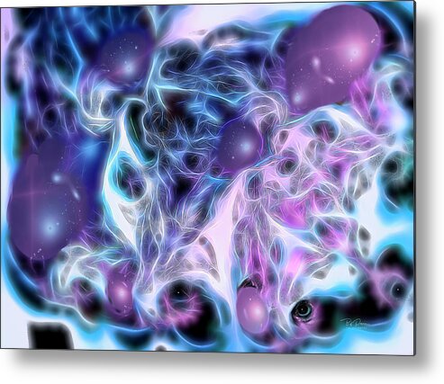 Abstract Metal Print featuring the digital art After the Party by Bill Posner