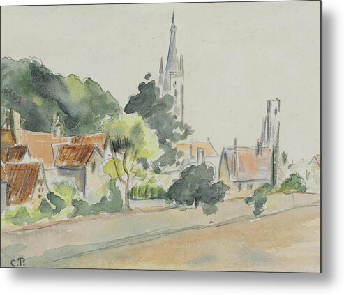 Camille Pissarro Metal Print featuring the painting All Saints' Church, Beulah Hill by Camille Pissarro