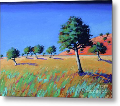 Almond Trees Metal Print featuring the painting Almond Trees by Paul Powis