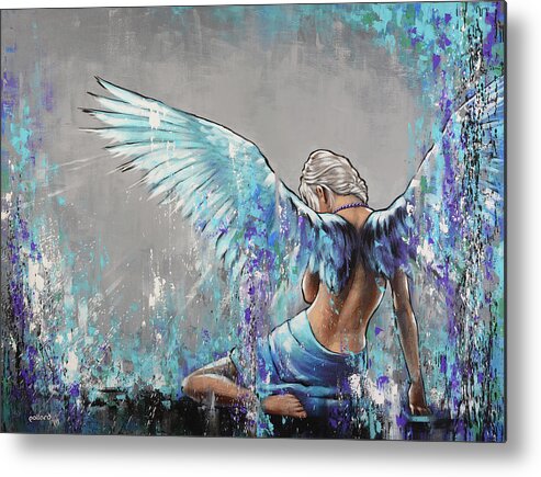Angel Metal Print featuring the painting Angelica by Glenn Pollard