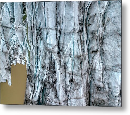 Drone Metal Print featuring the photograph Artic Glacier by David Letts