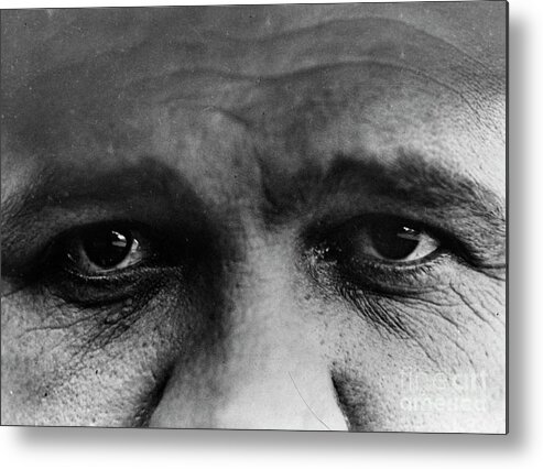 People Metal Print featuring the photograph Babe Ruth Eyes by Transcendental Graphics