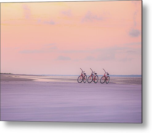 Bikes Metal Print featuring the photograph Bicycles by Lori Rowland