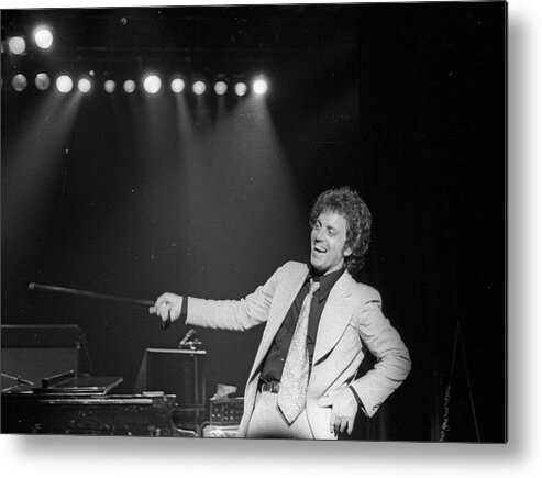 Billy Joel Metal Print featuring the photograph Billy Joel Performing by Michael Ochs Archives