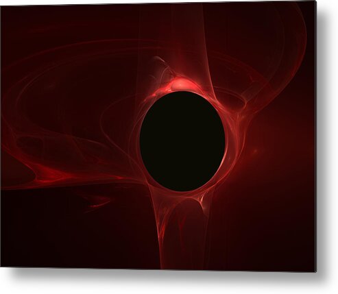 Black Color Metal Print featuring the photograph Black Hole In Red Space by Visual7