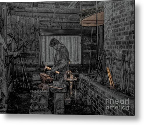 Forge Metal Print featuring the digital art Black Smith by Jim Hatch