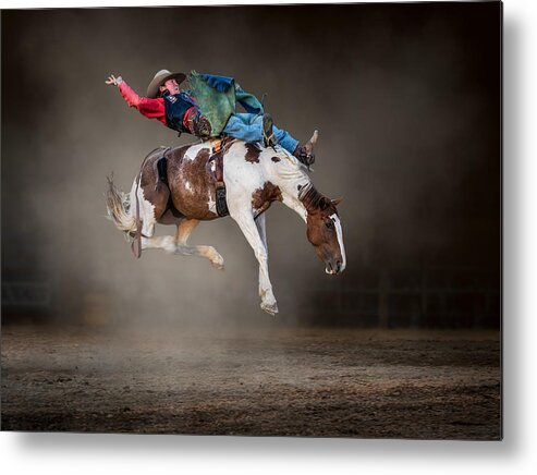 Sports Metal Print featuring the photograph Buckjumping by Frank Ma