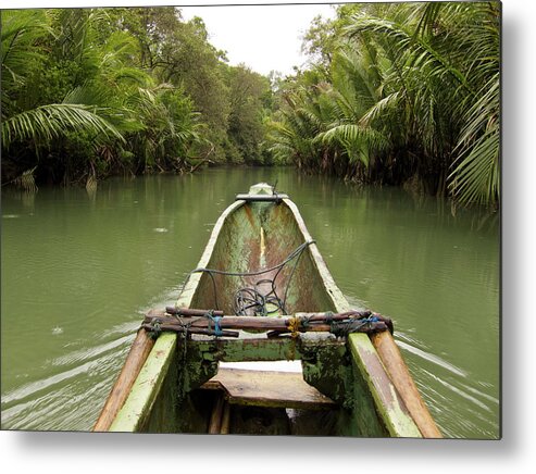 Tropical Rainforest Metal Print featuring the photograph Canoe Through Jungle, Peucang Island by Alexander Newman
