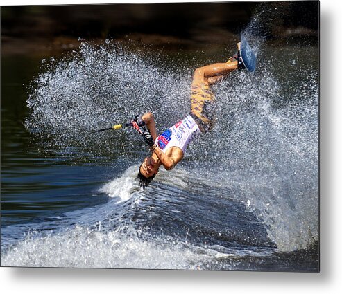 Water Sports Metal Print featuring the photograph Cartwheeling On Water by Frank Ma