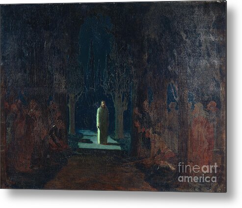Oil Painting Metal Print featuring the drawing Christ At The Garden Of Gethsemane by Heritage Images