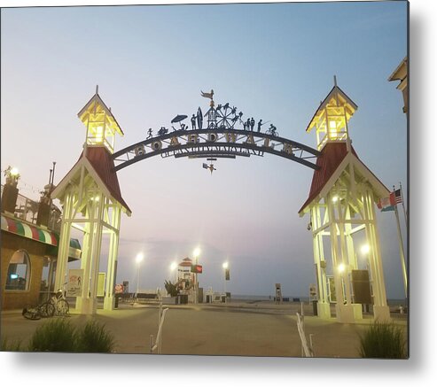 Boardwalk Metal Print featuring the photograph Dawn at the Arch by Robert Banach
