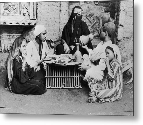 Child Metal Print featuring the photograph Dinner In Egypt by Hulton Archive