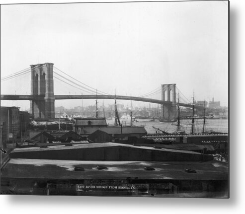 Finance Metal Print featuring the photograph East River Bridge by P. L. Sperr