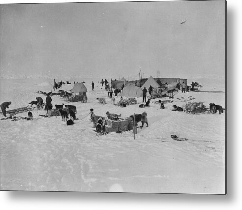 Working Metal Print featuring the photograph Expedition Camp by Hulton Archive