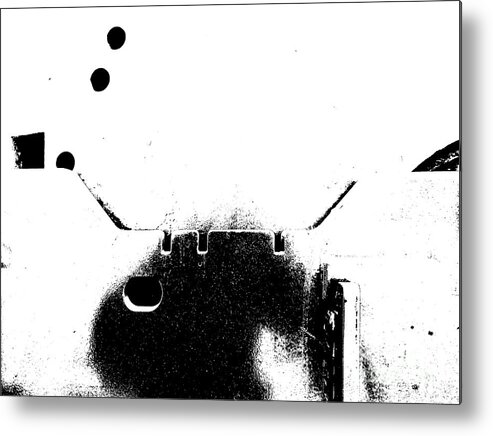 Black And White Metal Print featuring the digital art Floating Wanders by Fei A