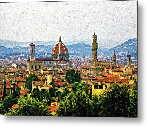 Florence Metal Print featuring the photograph Florence impasto by Steve Harrington
