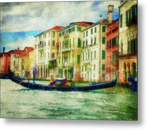 Gondola Metal Print featuring the photograph Venice Gondola Ride by Jill Love