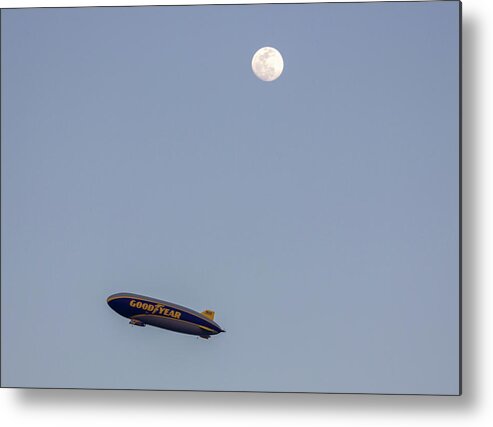 Blimp Metal Print featuring the photograph Good Year Blimp by Rocco Silvestri