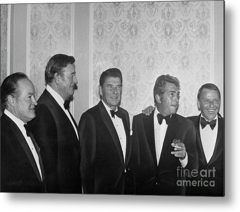 Mature Adult Metal Print featuring the photograph Governor Reagan And Celebrities by Bettmann