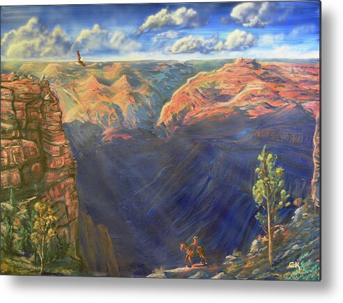 Arizona Metal Print featuring the painting Grand Canyon and Mather Point by Chance Kafka