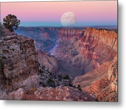 Arizona Metal Print featuring the photograph Grand Canyon Moonrise by Tim Fitzharris