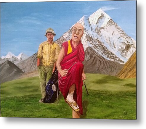 Fun Metal Print featuring the painting Gunga Galunga by Kevin Daly