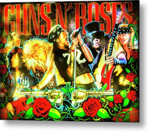 Guns And Roses Metal Print featuring the photograph Guns N' Roses Pinball by Dominic Piperata