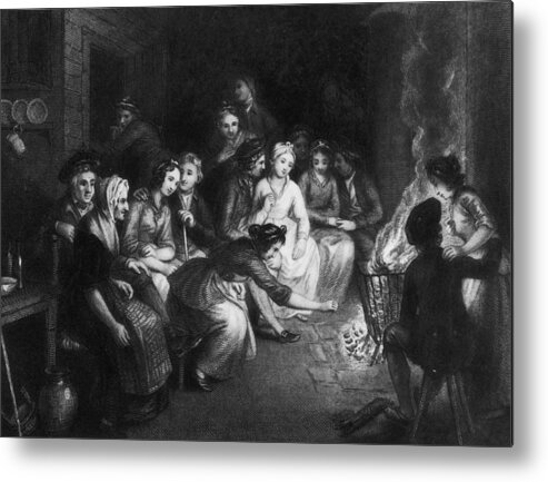 Young Men Metal Print featuring the photograph Halloween Gathering by Hulton Archive