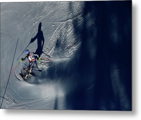 Skiing Metal Print featuring the photograph Ladies Slalom by Al Bello