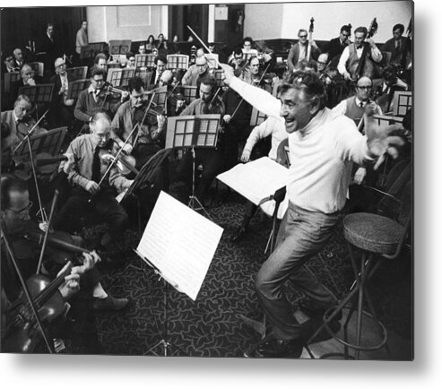 Musical Conductor Metal Print featuring the photograph Leonard Conducts by Ian Showell