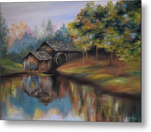 Mabry Mill Metal Print featuring the painting Mabry Mill by Rachel Lawson