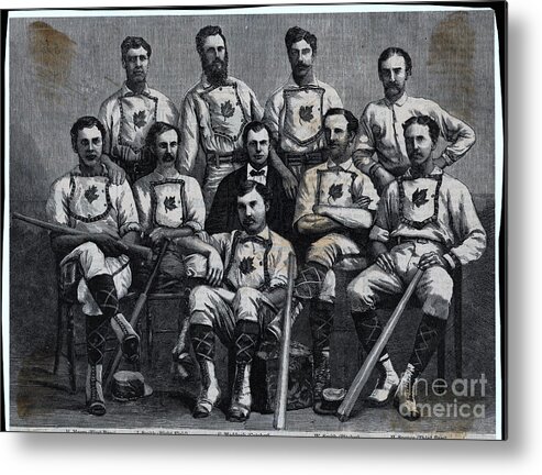 Engraving Metal Print featuring the photograph Maple Leaf Baseball Club by Bettmann